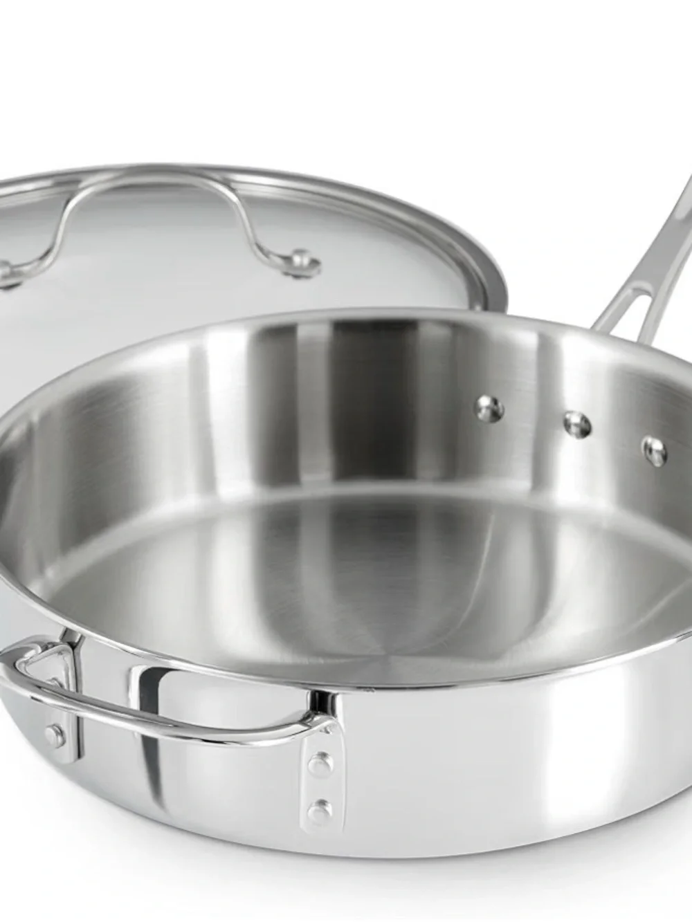 Calphalon Stainless Steel Sauté Pan with Glass Lid - Silver